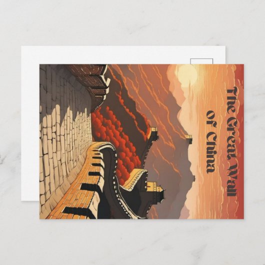 Grote muur van China Briefkaart (Voorkant / Achterkant)
