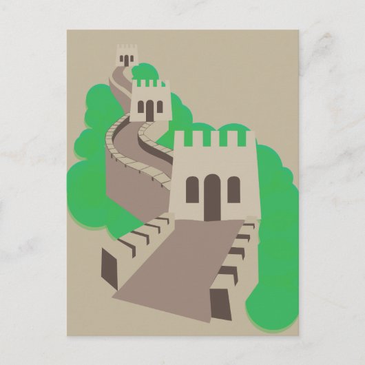 Grote Muur van China Briefkaart (Voorkant)