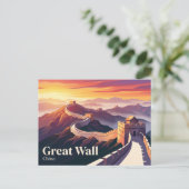Grote Muur van China Briefkaart (Staand voorkant)