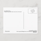 Grote muur van China - Huanghuacheng Briefkaart (Achterkant)