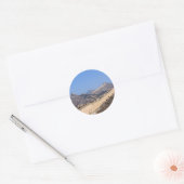Grote Muur van China in de winter Ronde Sticker (Envelop)