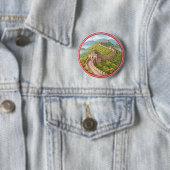 Grote Muur van China Knop Ronde Button 5,7 Cm (In situ)