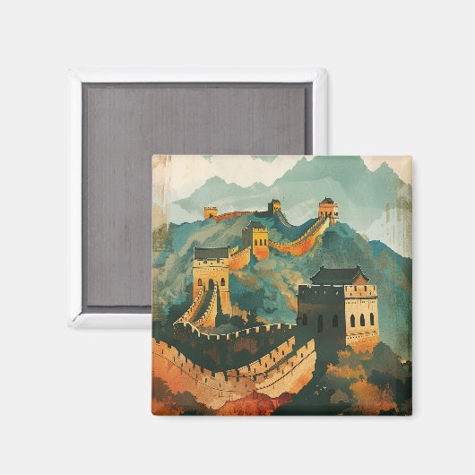 Grote muur van China Magneet (Voorkant / Achterkant)