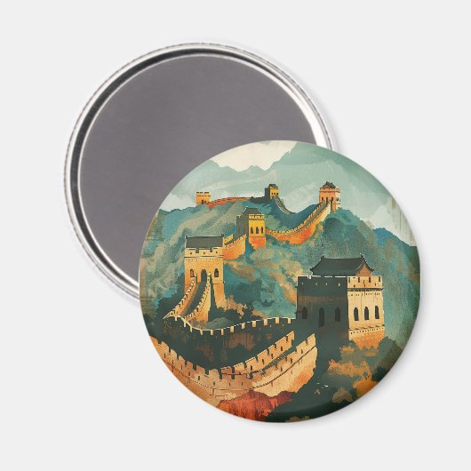 Grote muur van China Magneet (Voorkant / Achterkant)