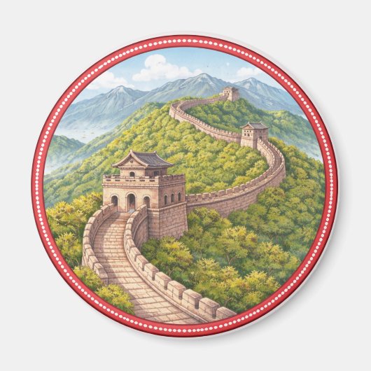 Grote Muur van China Magneet (Voorkant)