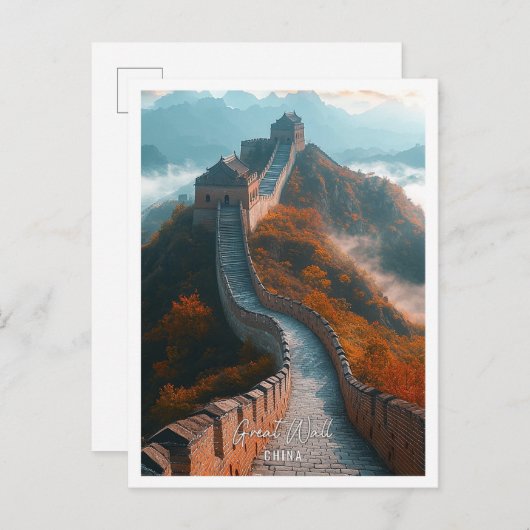 Grote muur van China mooie toeristische plaats Briefkaart (Voorkant / Achterkant)