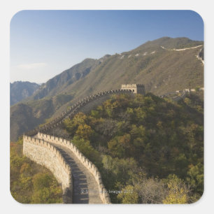 Grote muur van China op Mutianyu 2 Vierkante Sticker