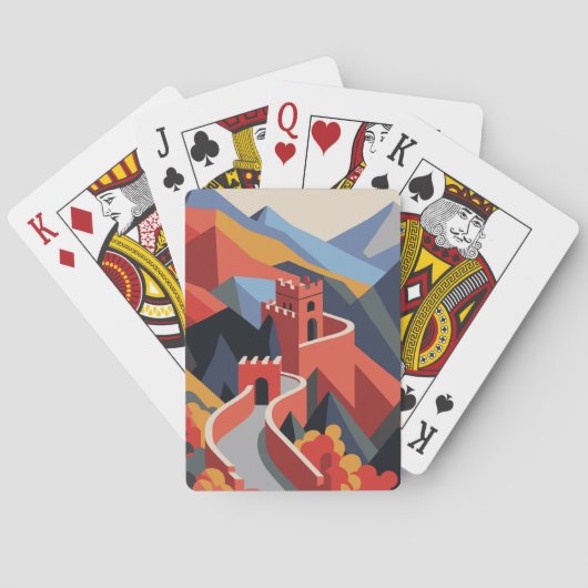 Grote muur van China Pokerkaarten (Achterkant)