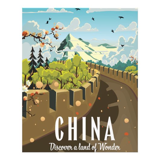 Grote muur van China reis poster (Voorkant)