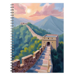 Grote Muur van China | Reis Schilderen Aquarel Notitieboek