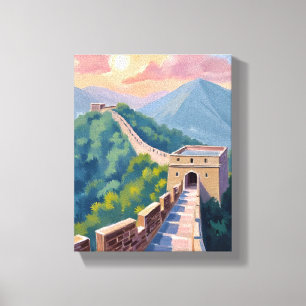 Grote Muur van China Reis Schilderij Canvas Afdruk