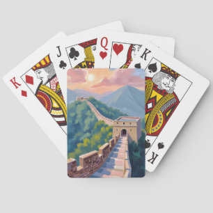 Grote Muur van China   Reis Schilderij Pokerkaarten