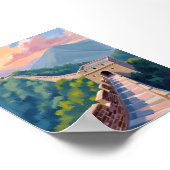 Grote Muur van China | Reis Schilderij Poster (Hoek)