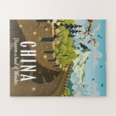 Grote muur van China reisposter Legpuzzel (Horizontaal)
