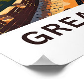 Grote Muur van China Reisprint Poster (Hoek)