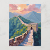 Grote Muur van China | reisschilderij Briefkaart (Voorkant)