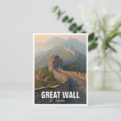Grote Muur van China Reizen Briefkaart (Staand voorkant)