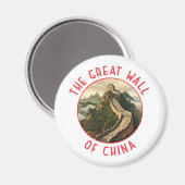 Grote Muur van China Retro Noodlijdende Cirkel Magneet (Voorkant / Achterkant)
