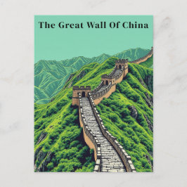 Grote Muur van China Retro Vintage Travel Briefkaart