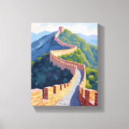 Grote Muur van China Schilderen Canvas Afdruk