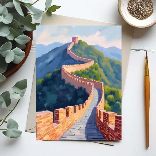 Grote Muur van China Schilderij Briefkaart