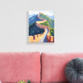 Grote Muur van China Schilderij Canvas Afdruk (Insitu (Woonkamer))