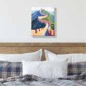Grote Muur van China Schilderij Canvas Afdruk (Insitu (Slaapkamer))
