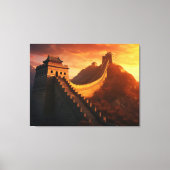 Grote Muur van China Sunset Canvas - Majestic Afdruk (Voorkant)