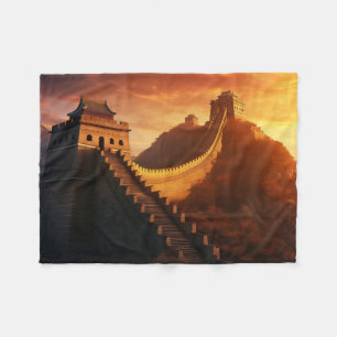 Grote Muur van China Sunset Fleece Deken - Aziatis