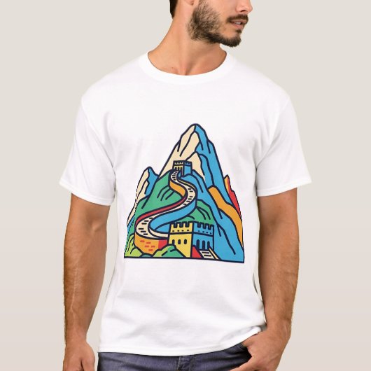 GROTE MUUR VAN CHINA T-SHIRT (Voorkant)