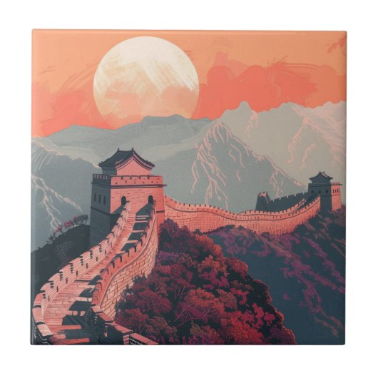 Grote muur van China Tegeltje (Voorkant)