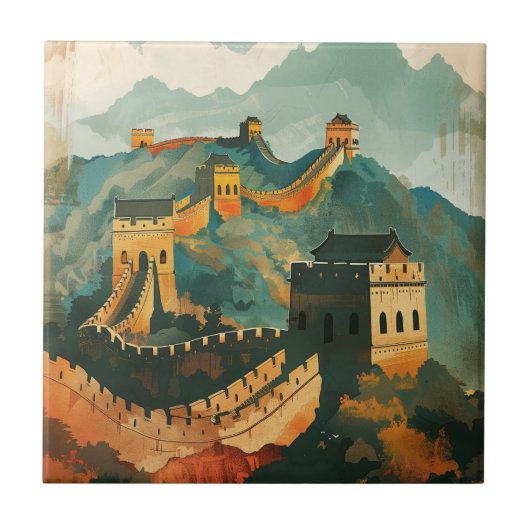 Grote muur van China Tegeltje (Voorkant)