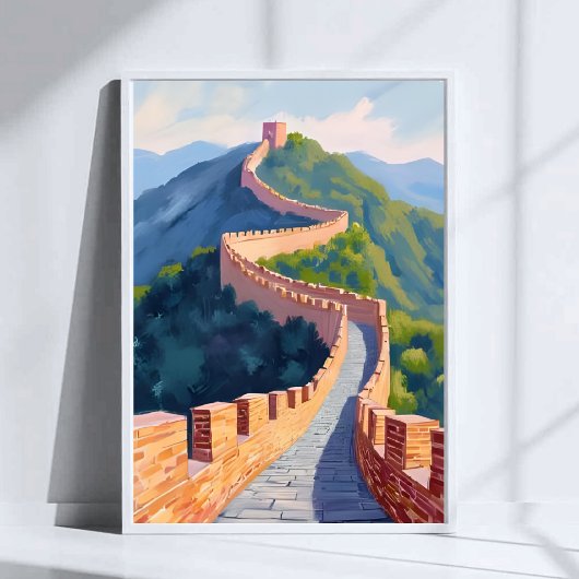 Grote Muur van China Travel Painting Poster