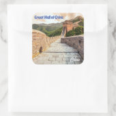 Grote muur van China Vierkante Sticker (Tas)