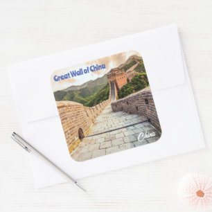Grote muur van China Vierkante Sticker