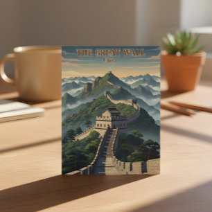 grote muur van China wikkeling Briefkaart