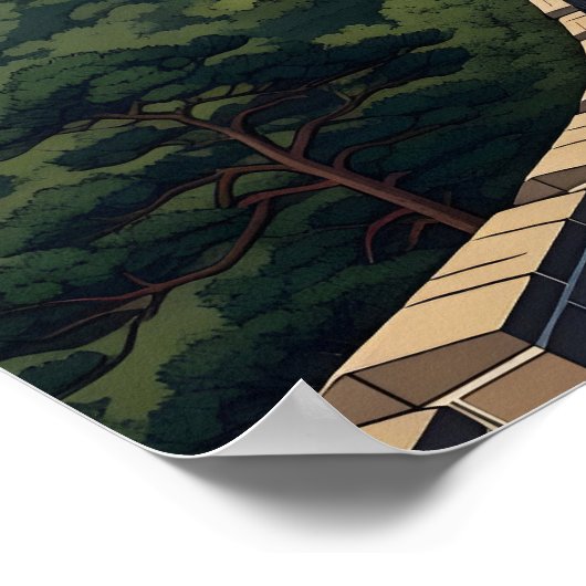 grote muur van China wikkeling Poster (Hoek)