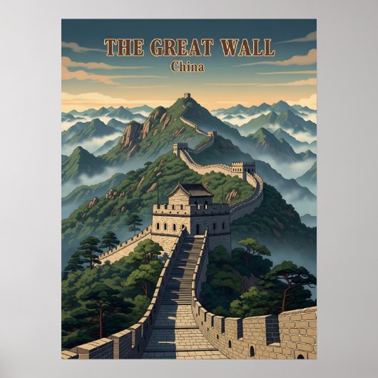 grote muur van China wikkeling Poster (Voorkant)