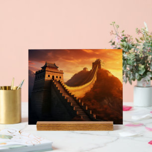 Grote Muur van China Zonsondergang Acryl Teken – M Bord