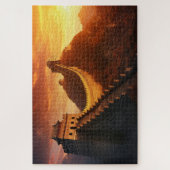 Grote Muur van China Zonsondergang Jigsaw Puzzel M (Verticaal)