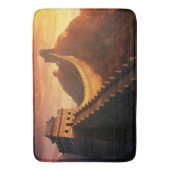 Grote Muur van China Zonsondergang - Majestic Badmat (Voorkant Verticaal)