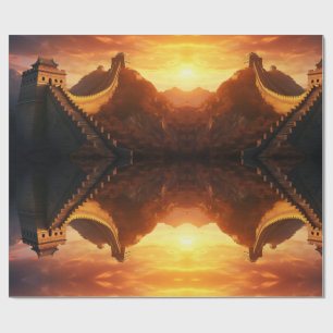 Grote Muur van China Zonsondergang - Majestic Cadeaupapier