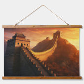 Grote Muur van China Zonsondergang - Majestic Hangend Wandkleed (Voorkant)