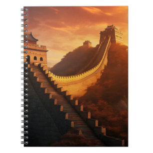 Grote Muur van China Zonsondergang - Majestic Notitieboek