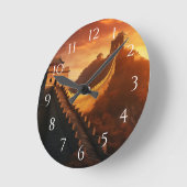 Grote Muur van China Zonsondergang - Majestic Ronde Klok (Hoek)