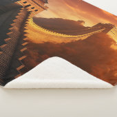 Grote Muur van China Zonsondergang - Majestic Sherpa Deken (3/4)