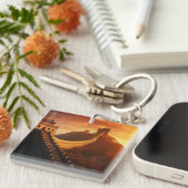 Grote Muur van China Zonsondergang - Majestic Sleutelhanger (Voorkant Rechts)