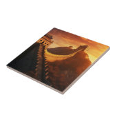 Grote Muur van China Zonsondergang - Majestic Tegeltje (Zijkant)