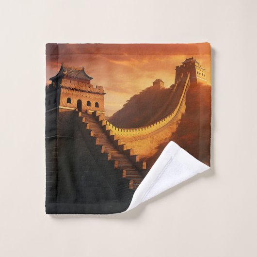 Grote Muur van China Zonsondergang - Majestic Washandje (Wasdoekje)