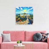 Grote Muur van Peking ochtendlicht canvas kunst (Insitu (Woonkamer))